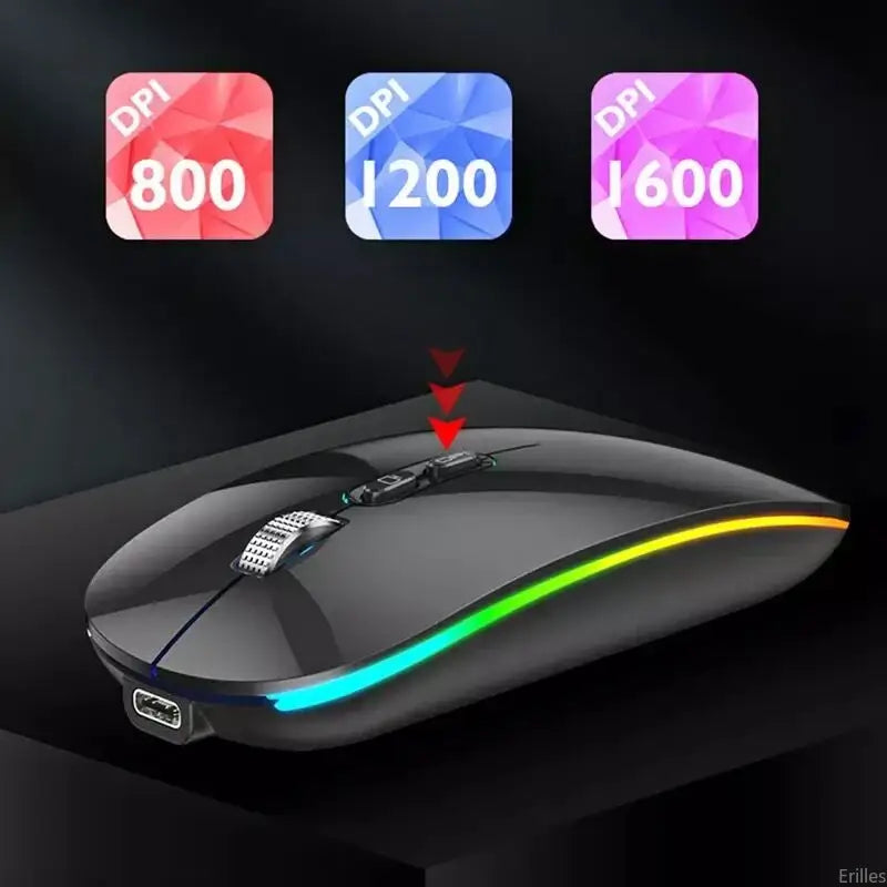 Discover Dual Mode Wireless Mouse with RGB lighting and adjustable DPI settings