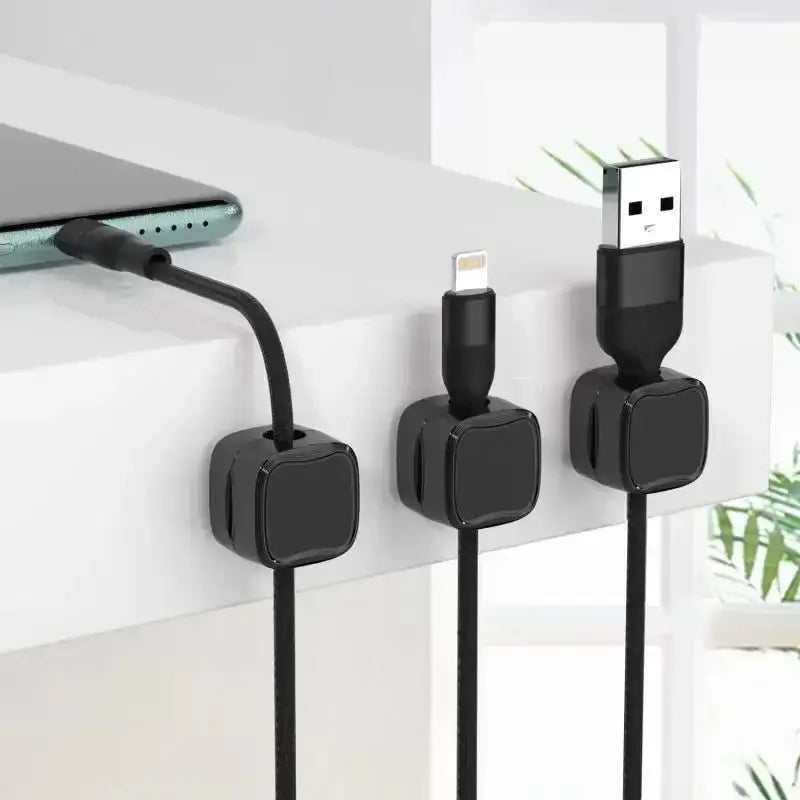 Discover Innovative Cable Storage & Magnetic Data Cables at Electronook - 6pcs black