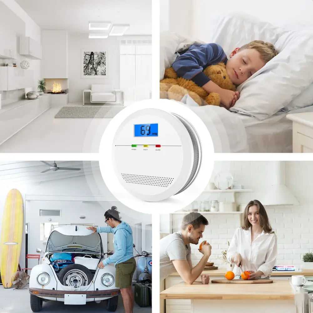 Discover Smart Carbon Monoxide Alarms with Digital Displays - 1 X CO Detector