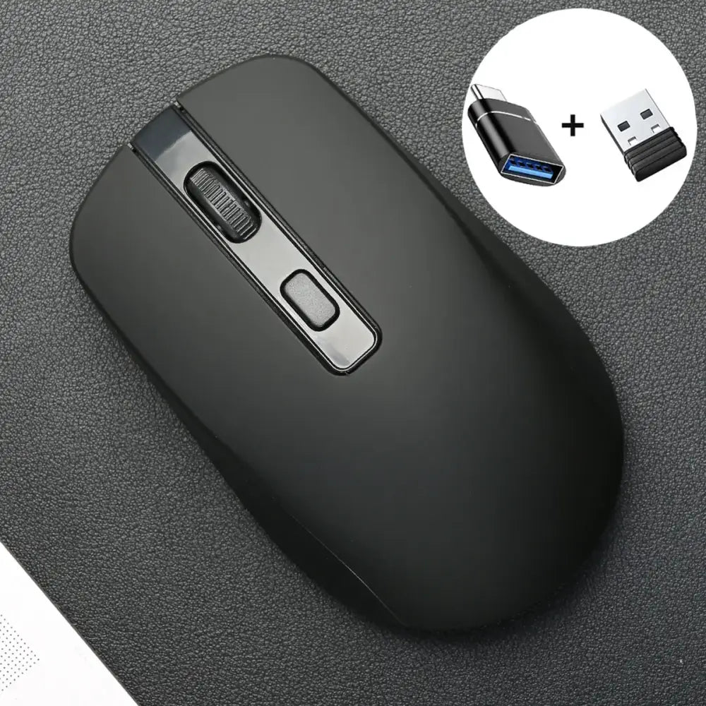 Black wireless mouse with scroll wheel and buttons for enhanced computing experience