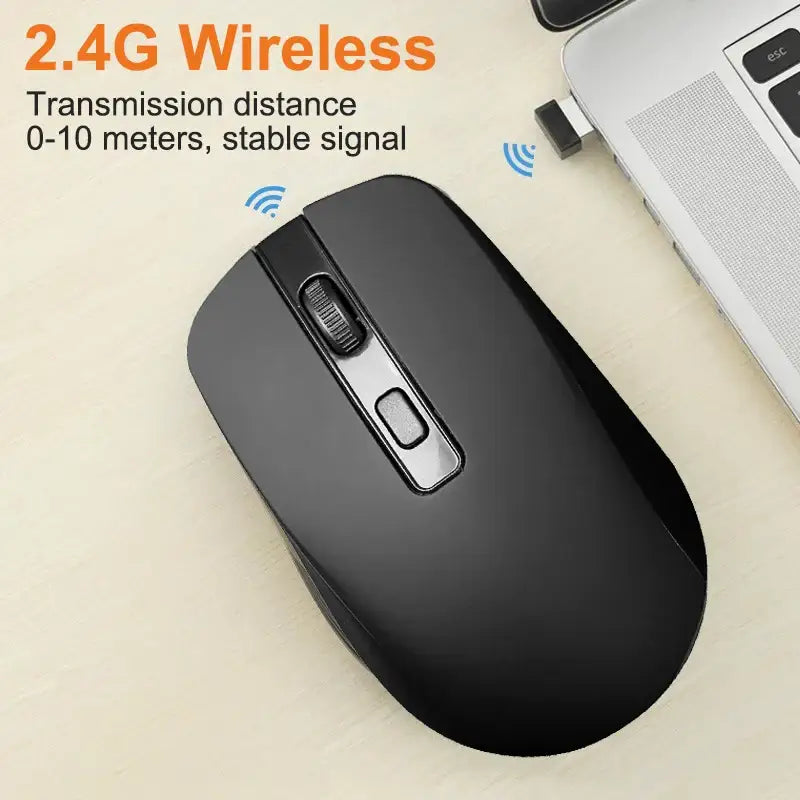 Elevate your computing experience with our black wireless computer mouse