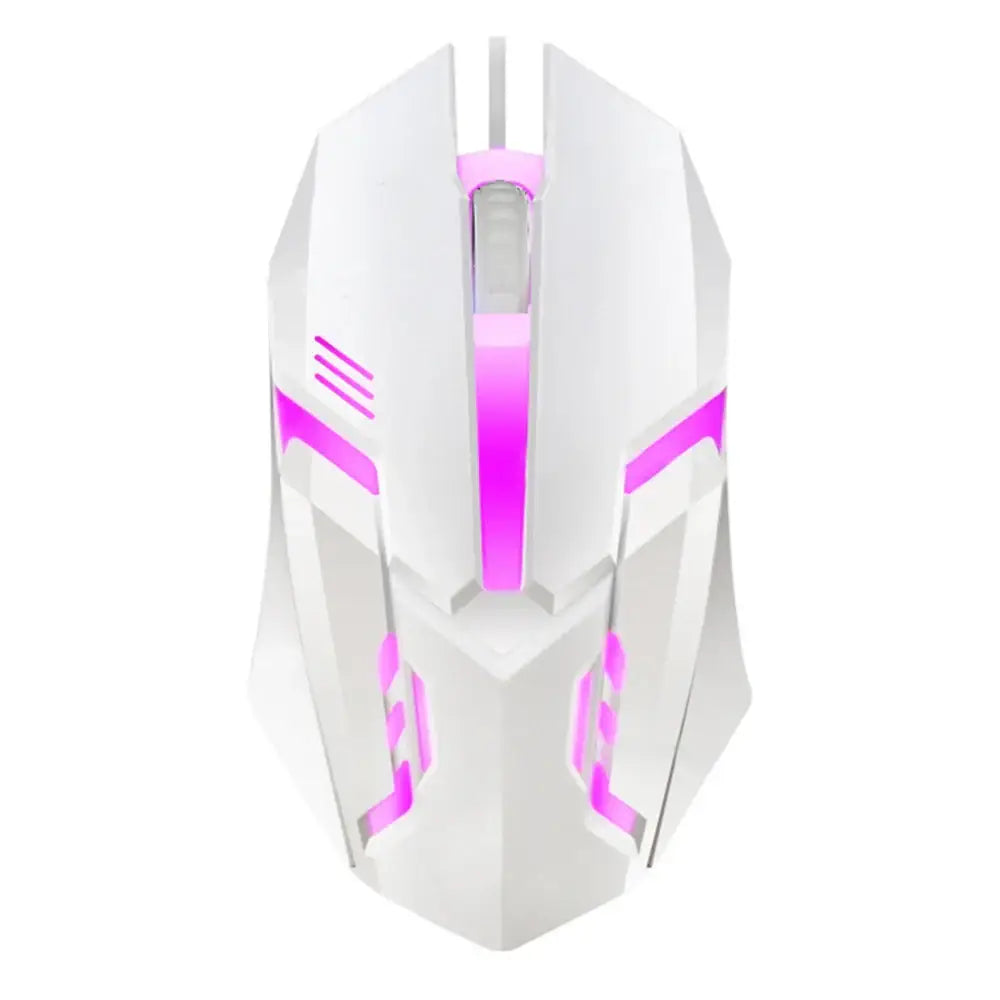 Elevate Your Game with Our Colorful LED Gaming Mouse at Electronook! - White