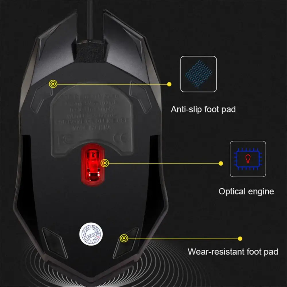 Elevate Your Game with Our Colorful LED Gaming Mouse at Electronook!