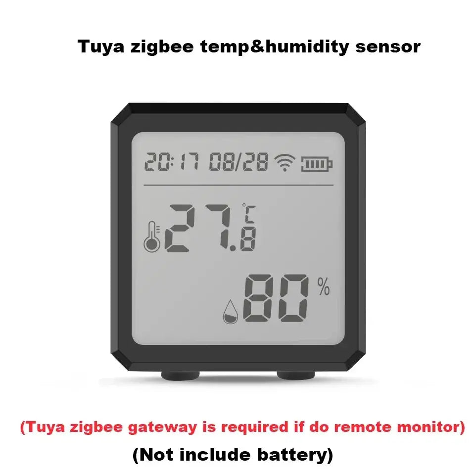 Elevate Your Home with Tuya Zigbee Smart Humidity & Temperature Sensors - TH01Z-Black