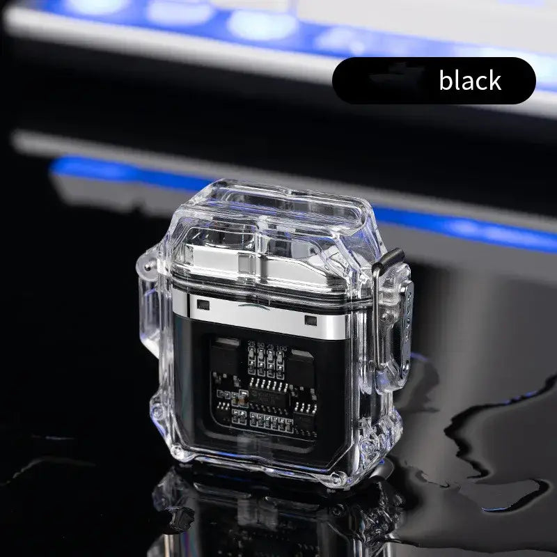 Elevate Your Tech with Transparent Waterproof Dual Arc Innovations - black