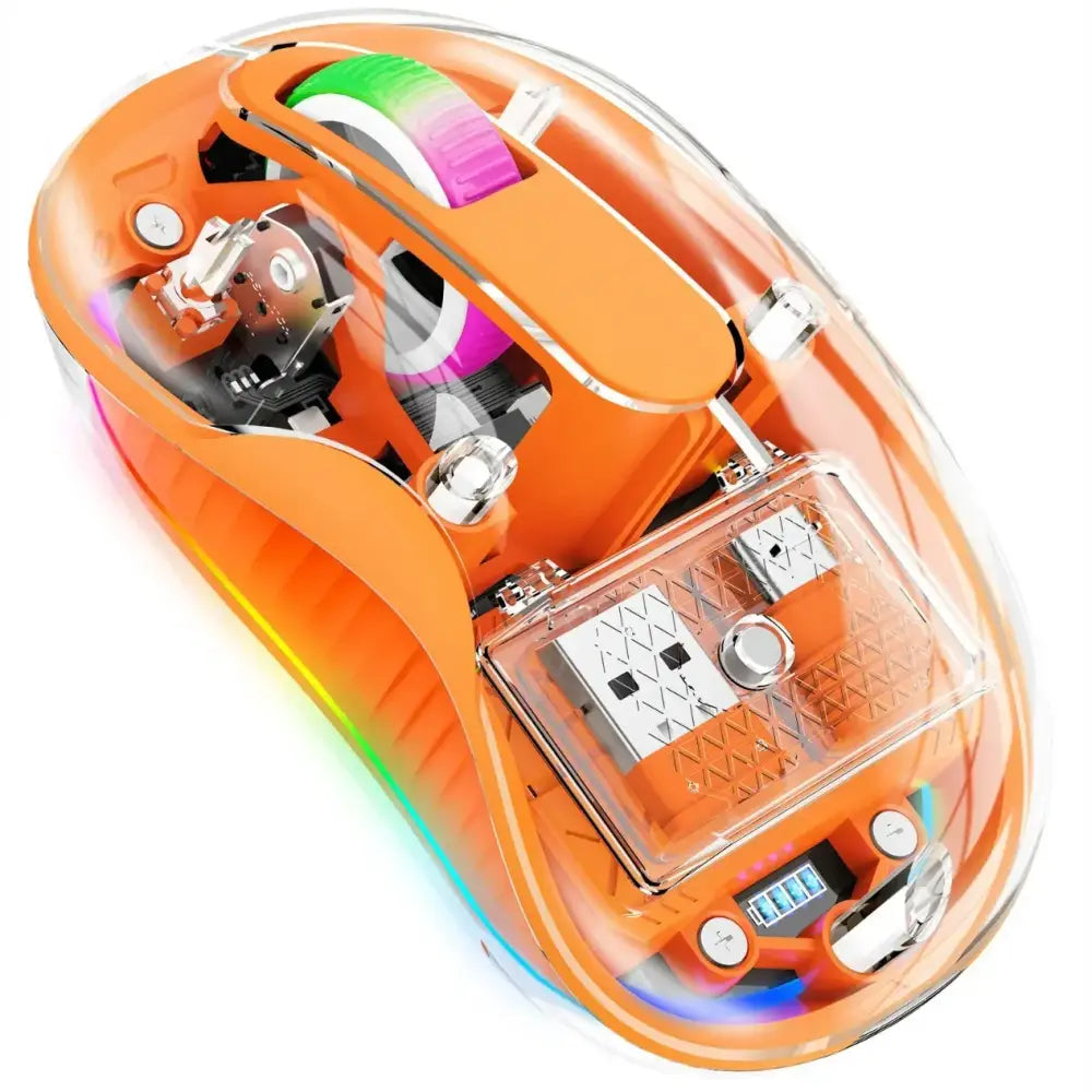 Elevate Your Workspace with Our Fully Transparent Mouse and New Arrivals - Orange