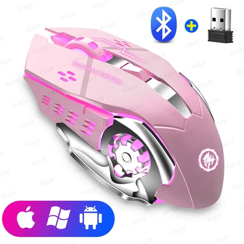 Elevate Your Workspace with Our Rechargeable Wireless Mouse and More - Pink