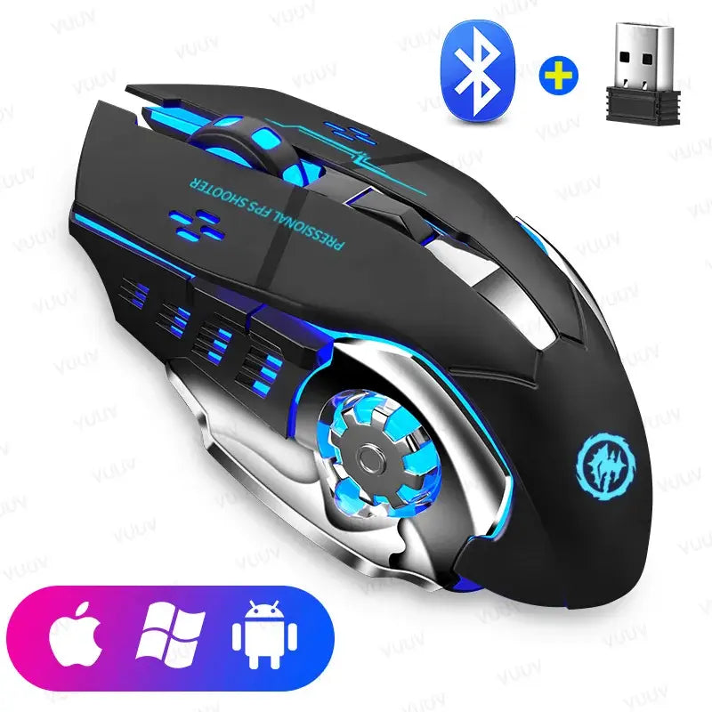 Elevate Your Workspace with Our Rechargeable Wireless Mouse and More - Black