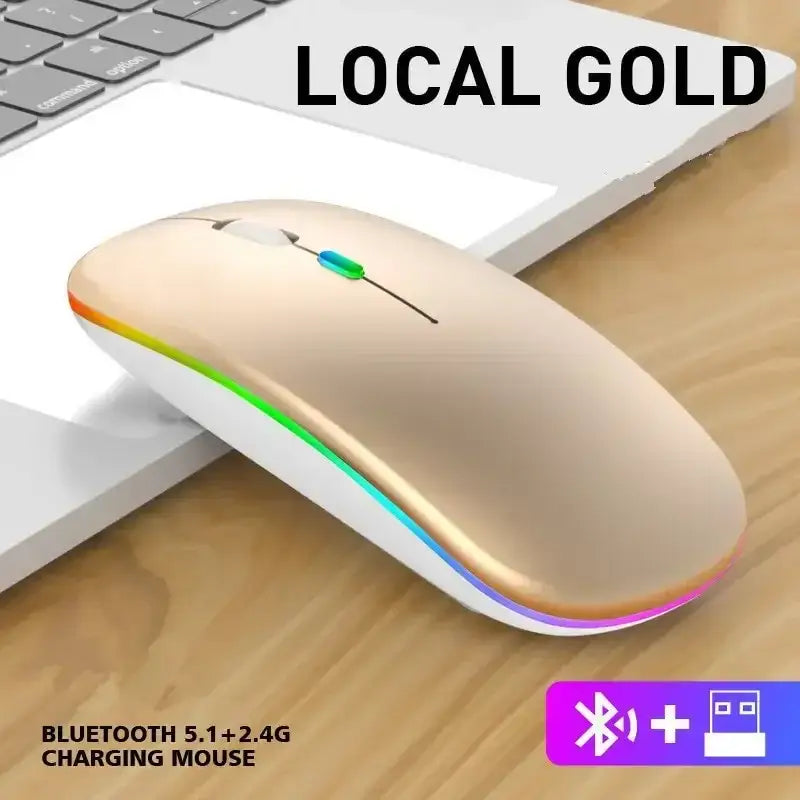 Explore Innovative Gadgets: Luminous Wireless Mouse & More - Gold