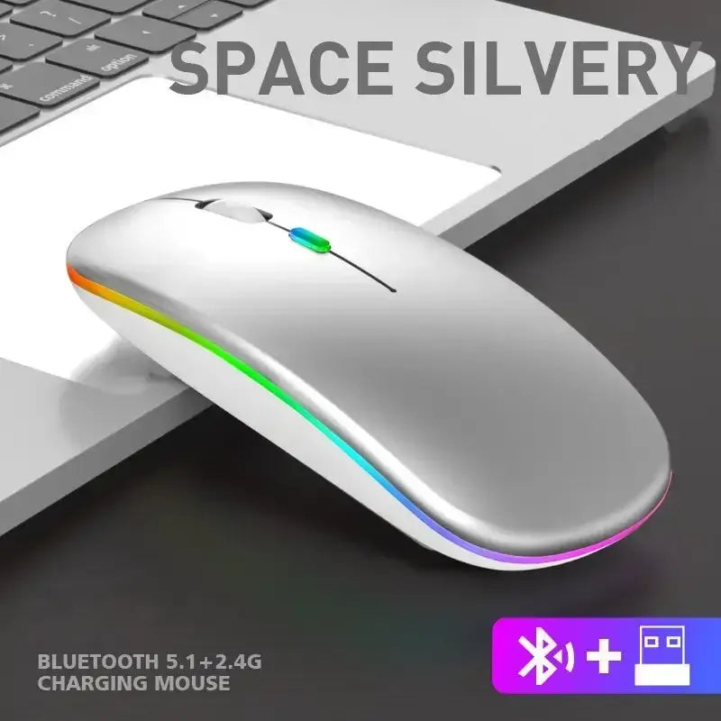 Explore Innovative Gadgets: Luminous Wireless Mouse & More - Silver