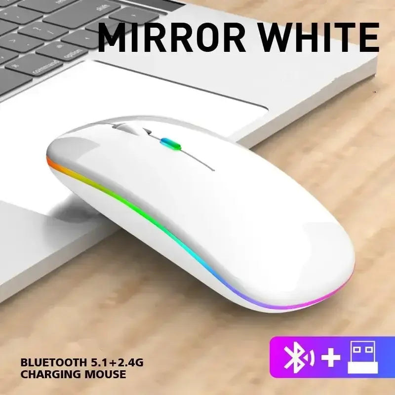 Explore Innovative Gadgets: Luminous Wireless Mouse & More - White