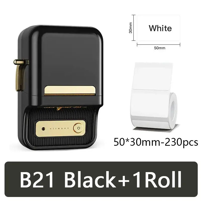 Explore Innovative Portable Thermal Printers for Home & Office - B21 Black 1Roll