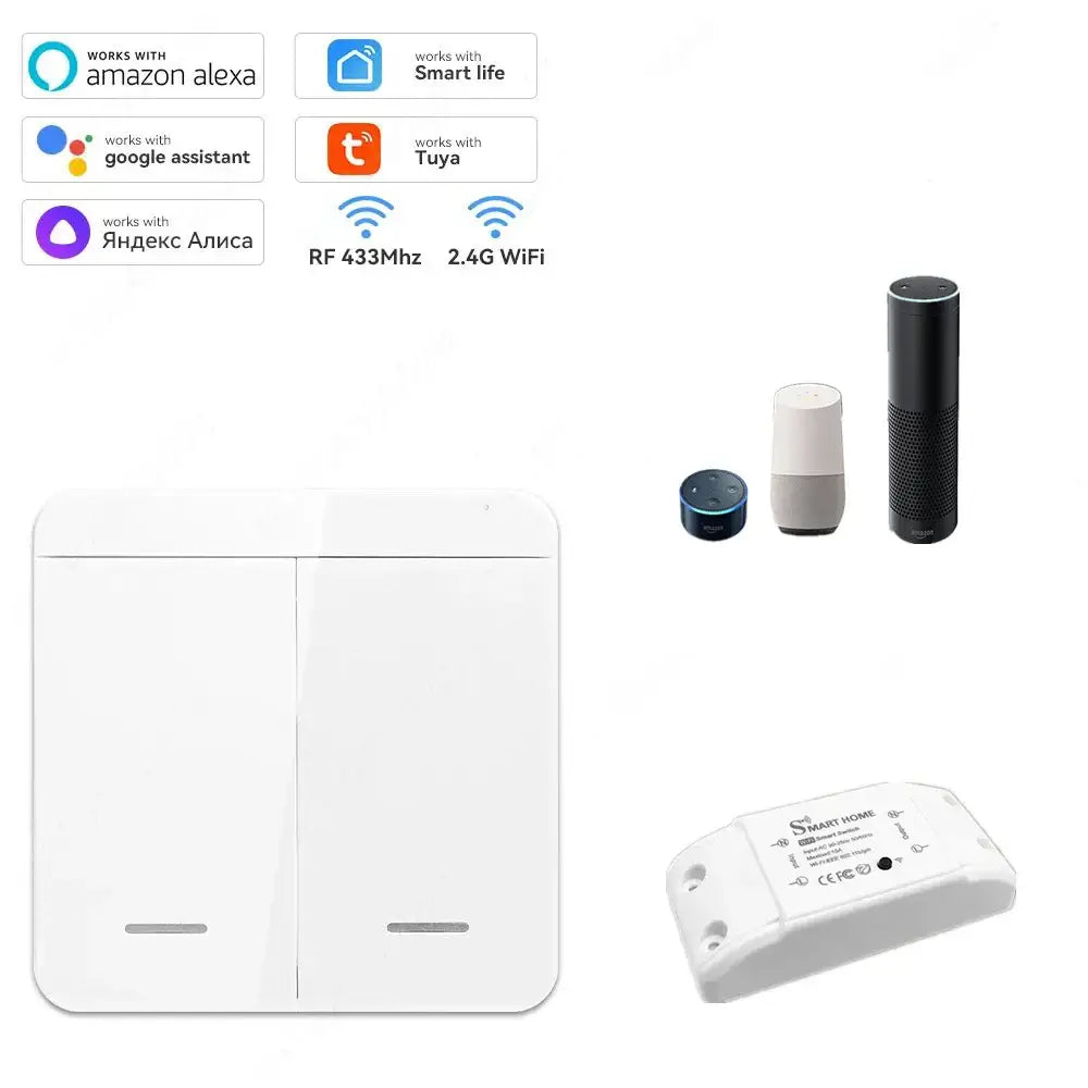 Explore Innovative Wireless WiFi Smart Electronics and Light Switches - 2 gang Switch