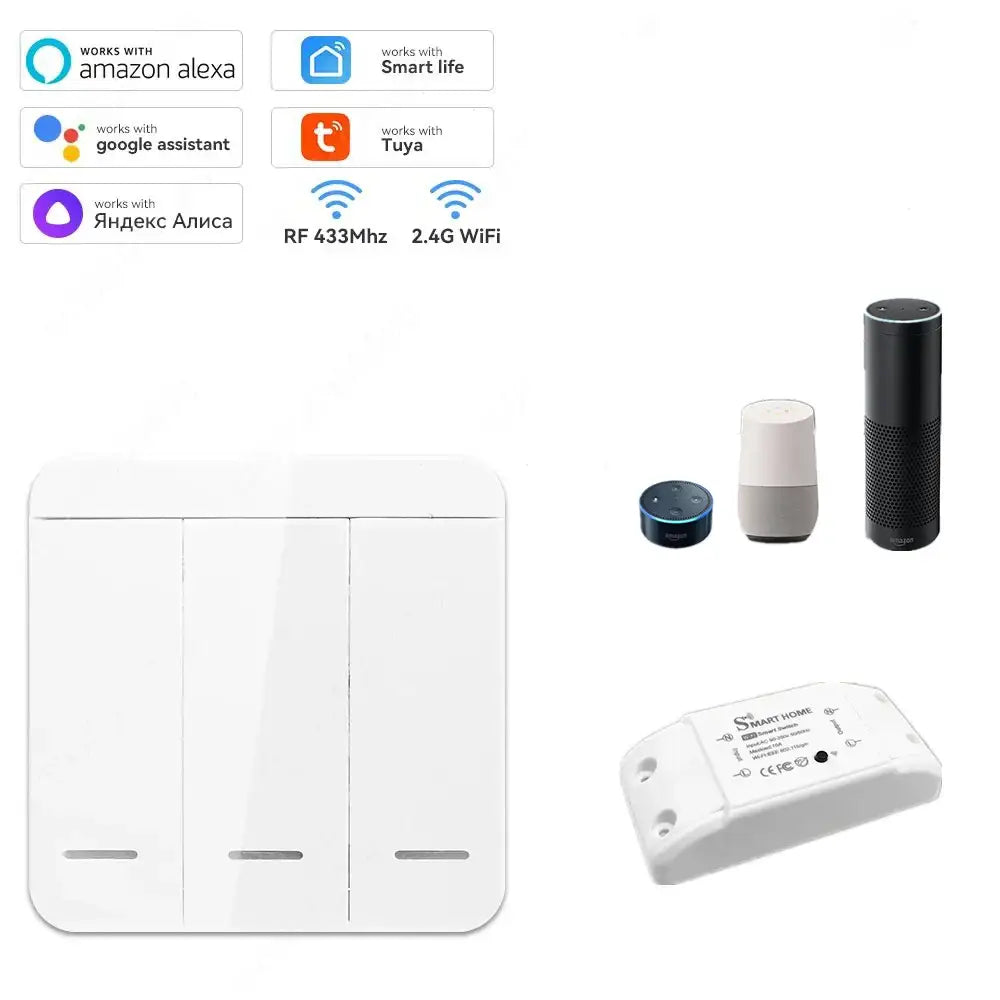 Explore Innovative Wireless WiFi Smart Electronics and Light Switches - 3 gang Switch