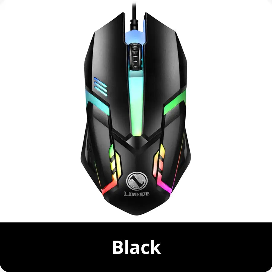 Explore Our Luminous Backlit Wired Mouse for Ultimate Productivity - Black