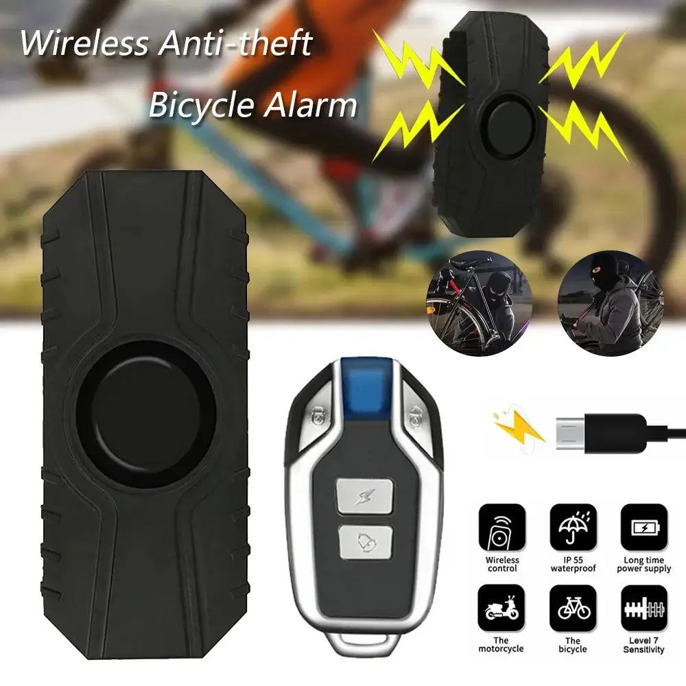 Explore the Latest Wireless Bicycle Vibration Alarms at Electronook - Black