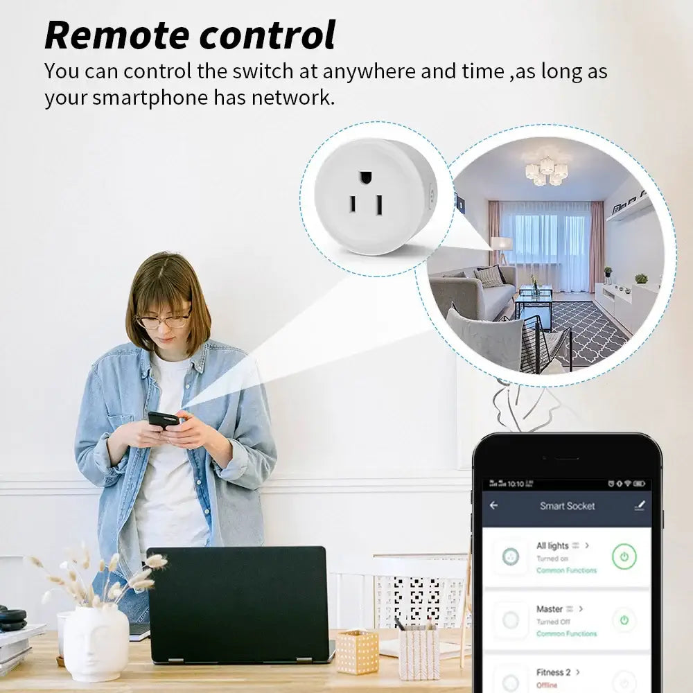 Revolutionize Your Life with Our Smart Plug 10A WiFi Technology - US Plug 100-240V