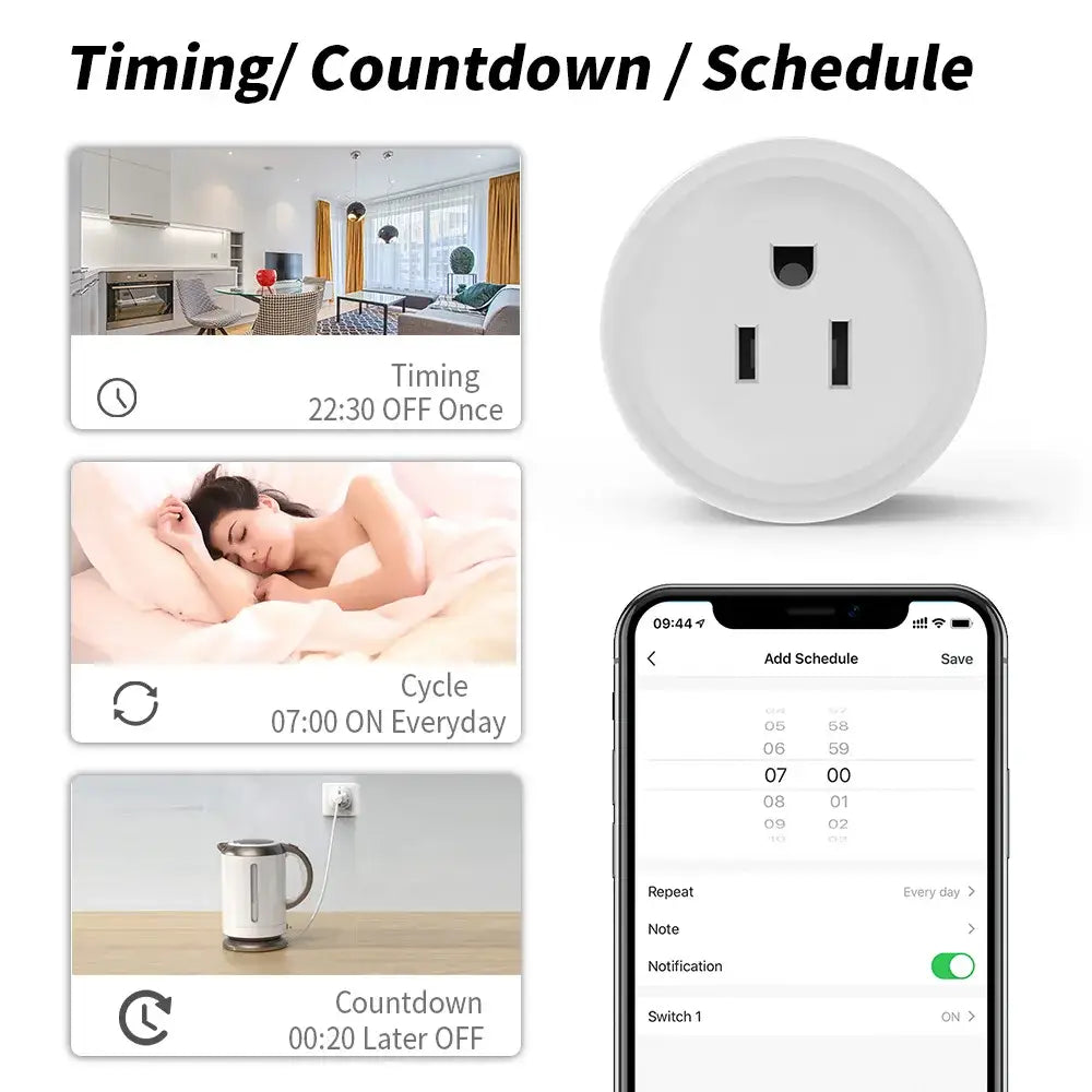 Revolutionize Your Life with Our Smart Plug 10A WiFi Technology - US Plug 100-240V